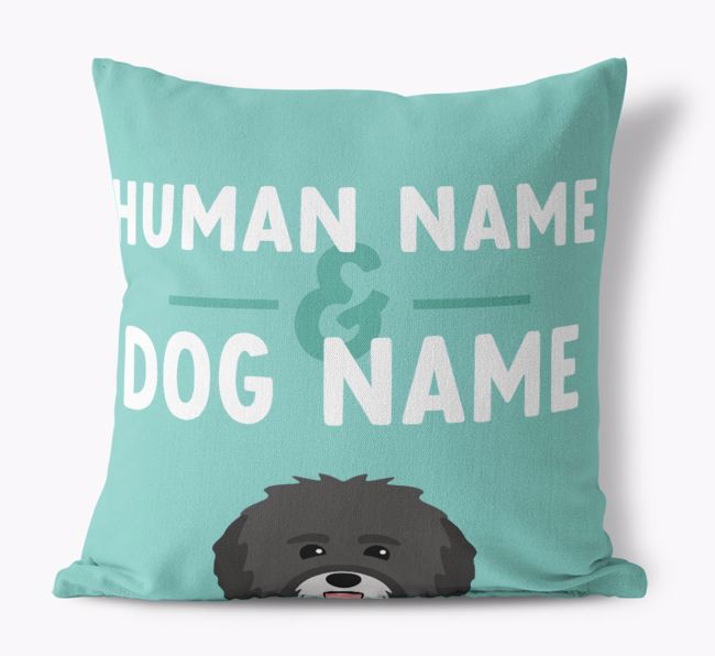 Human And Pet Name: Personalised {breedFullName} Canvas Cushion